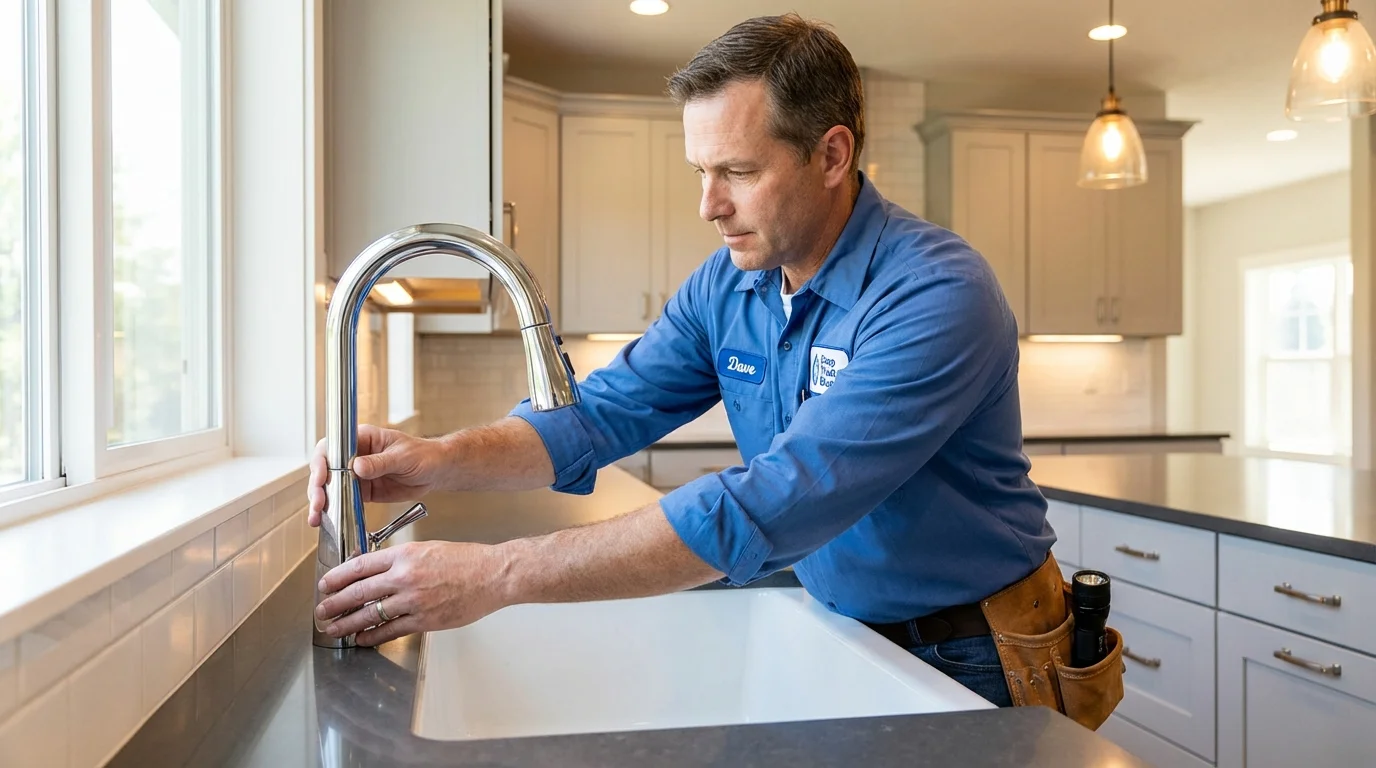 Kitchen faucet installation by Johns Plumbing LLC in Grundy Center